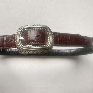 Brighton Belt Womens size 32 Western Leather Concha Reversible